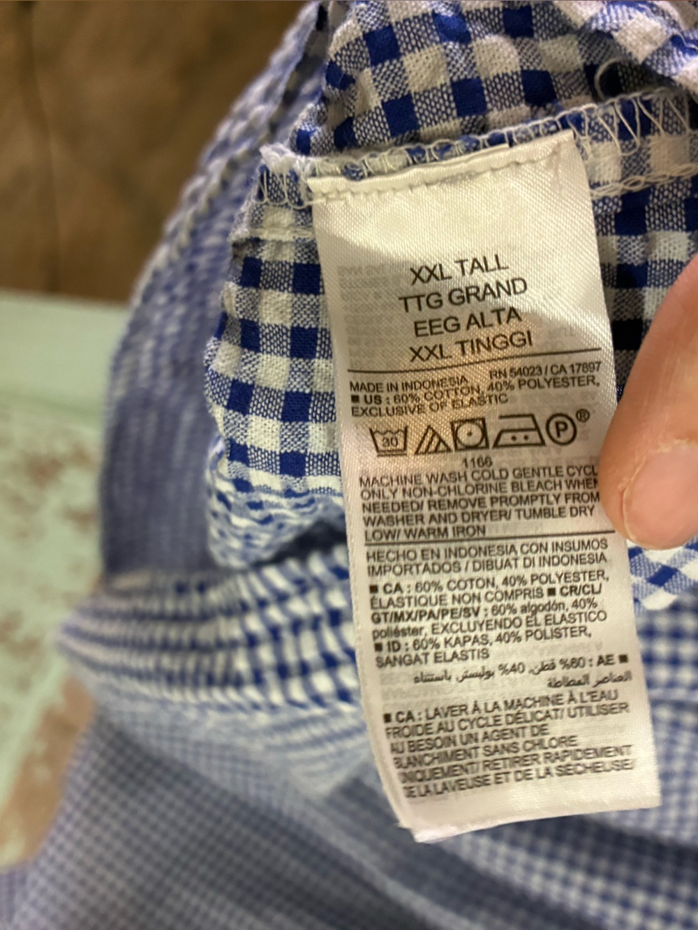 Old Navy Blue Gingham Midi Dress with Puff Sleeves - Picture 5 of 7